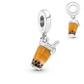 New 925 Sterling Silver coffee Coffee Maker French fries Fine Charm Bead fit Original Pandora Bracelet Trinket DIY Women Jewelry. 
