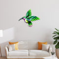 Metal Hummingbird Garden Wall Decor Colorful Outdoor Fence Art Patio Sculptures Hanging Decorations for Yard Porch Living Room Bedroom Home. 