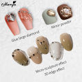 Monja 8g Nail Semi-solid Stuck Drill Gel Extend Rhinestone Soak Off Nails Model Construction Building Gel for Magic Mirror Powder. 