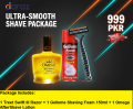 Shaving Package - Gelleme Shaving Foam (150ml) + Omega After Shave Lotion + Treet Swift-III Triple Blade Razor (3-in-1 Grooming Kit). 