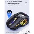 iMICE GW-X7 2.4G + Bluetooth Dual Mode 7-button Silent Rechargeable Wireless Gaming Mouse with Colorful RGB Lights. 