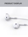 Langsdom V6 Hands Free Earbuds Earphones with Mic Good Bass Volume Control Headphones with Storage Bag for Devices of 3.5mm Jack. 