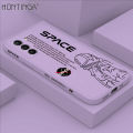 Hontinga for Samsung Galaxy S21 Plus 5G Case NASA Astronaut Design Side Design Phone Case Square Edge Pattern Liquid Silicone Cases Full Cover Camera Shockproof Protective Case. 