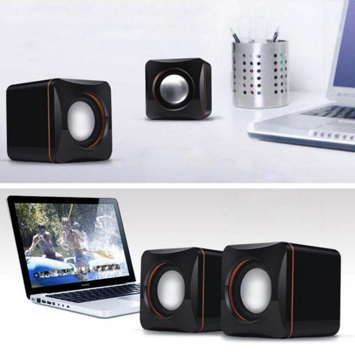 1 Mini Portable Plastic Wired USB Audio Square Music Player Speaker For Iphone For Ipad MP3 MP4 Laptop PC Computer