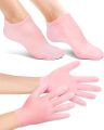 2-Pair Silicone Moisturizing Gloves And Socks, Soft Silicone Gloves and Socks For Cracked Hand And Feet Women And Men Hand Moisturiser Gloves And Socks  Spa Manicure and Pedicure .. 
