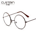 【ETOP】 Retro big round round glasses frame metal Korean frame mirror flat mirror trendy glasses frame. 