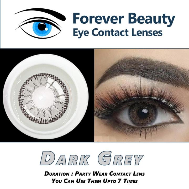 Natural Quartz Gray COSMETIC COLORED CONTACT LENSES Eye Contact Lenses Forever Beauty / Disposable Lenses / Lense, Eye Lense / Color Lense / Eye Lenses For Girls Women Men