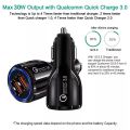 Car USB Charger Quick Charge 3.0 QC 3.0 2.0 Fast Charging Adapter Dual USB Car-Charger For All Mobiles Black. 