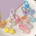 Cute Cartoon Cloud Star Keychain Pentagram Key Chain For Girls Children Decoration Key Ring Jewelry. 