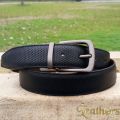 Double Sided Dotted Dress Leather Belt For Men. 