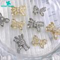 Green Home Bow Nail Charm Exquisite Shape Nail Accessories Sparkling Manicure Bow Charm. 