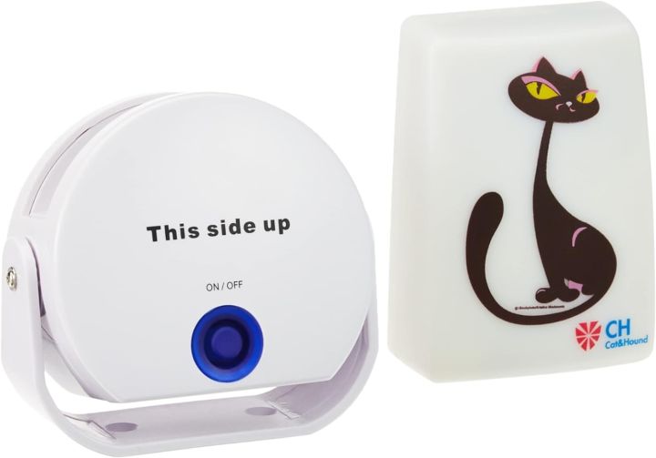 Cat Doorbell - Wireless Alarm Cat and Dog Doorbell - Door bell with Light & 10 Different Sounds