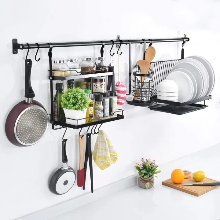 Wall%20Mounted%20Plates%20Dish%20Cutlery%20Glass%20Pot%20Lid%20Rack,%20Hanging%20Spice%20Rack%20Set,%20Rail%20Rack%20with%2010%20Removable%20S%20Hooks%20for%20cookware,%20Storage%20Organizer%20for%20Kitchen%20-%20Image%202