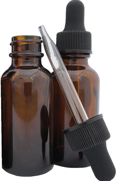 1Pcs (30 ML) New Amber Brown Empty Glass Bottle with having Black Dropper Glass Bottle Eye Dropper Drop Aromatherapy