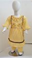 Girl Fancy Cotton Summer Dress For Occusion 1 to 6 Year Kameez and Trouser Set in Pink, Sea Green  and Brown Color. 