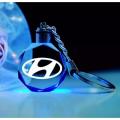 HYUNDAI Car Logo Crystal Keychain With 7- Colour Light. 
