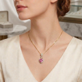 Hunts Best Heart Emerald Green Zircon Necklace For Girls and Women Best Birthday Gifts for Girls, Bestie, Girlfriend, Sister, Daughter, Bride, Wife and Mother. 
