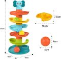 Roll Ball 8 piece 5 step 3 ball Drop the Ball and It Will roll down Puzzle Fun Game Early Learning and Educational Toy for Kids Birthday Gift Early Development Fun Toy Pre-School Baby and Toddlers. 