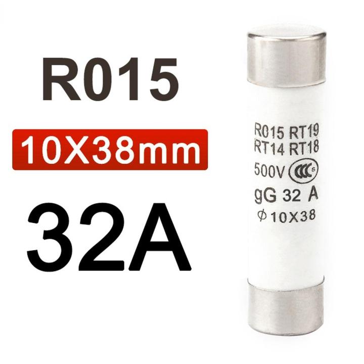 5Pcs 10*38 Fast blow Ceramic Fuse 10x38mm Fuse 500V 1A 2A 3A 4A 5A 6A 8A 10A 16A 20A 25A 32A RO15 RT19 RT14 RT18