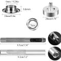 100Pcs Metal Eyelets Set 7Mm Grommet Rings Kit with Mounting Punch Rod for DIY Accessories Leather Craft Clothing Repair. 