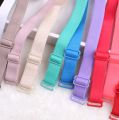 Flourish 1 Pair Silicone % cotton Adjustable Clear Invisible Transparent Bra Straps for girls / women. 