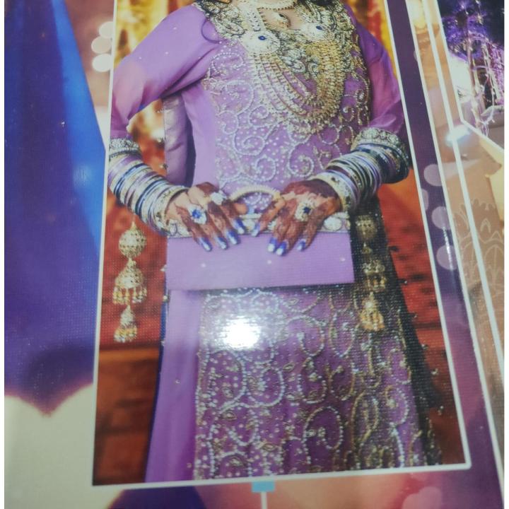 bridal dress  barat dress red colour and valima dress purple colour ready to wear.