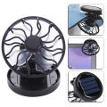 Clip-on Solar Powered Fan Sun Energy Panel Cooling Fan Portable Summer Air Cooler for Traveling Fishing Climbing. 