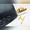 The Jewel Lodge Customize Name Cufflinks, Customize Name Studs, Cufflinks For Men with Name, Boys Accessories, Studs for Men, Men accessories. 