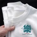 Heavy Xinjiang cotton women's T-shirt national tide Chinese style cotton short sleeve large size loose white half sleeve NIS unisex. 