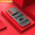 YIWESAN For IQOO Neo 5 Case Fashion Word Touch My Phone Thin Edge Frosted Transparent Hard Cases Shockproof Casing Full Cover Protect Case. 