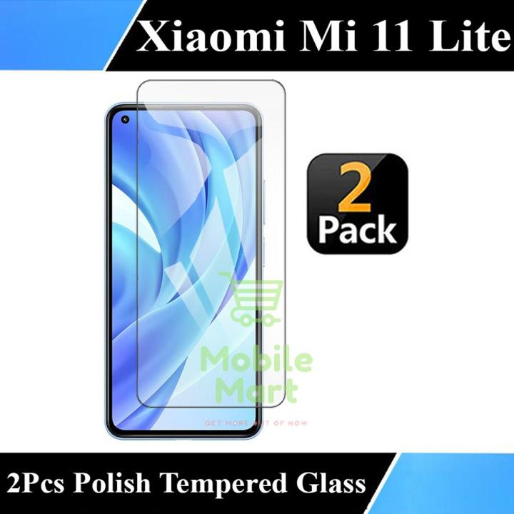 Xiaomi Mi 11 Lite Tempered Glass Screen Protector Premium High Quality Polish Glass For Xiaomi Mi 11 Lite - 2Pcs