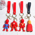 Disney Marvel Avengers PVC Keychains Cute Cartoon Superhero Pendant Keyholder Thanos Iron Man Spiderman Keyrings Jewelry Gifts. 