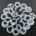 Pack Of 10 Coffee Art Stencil Random Design. 