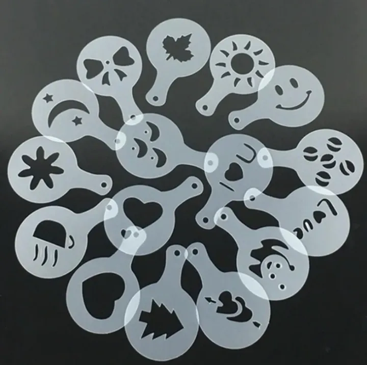 Pack%20Of%2010%20Coffee%20Art%20Stencil%20Random%20Design%20-%20Image%204