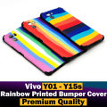 Vivo Y01 , Vivo Y15s , V2130 , V2147 Back Cover Rainbow Printed Bumper Camera Protection Cover For Vivo Y01 , Vivo Y15s , V2130 , V2147. 