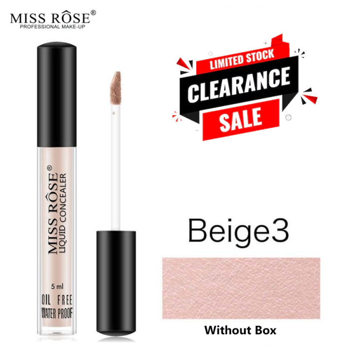 Miss Rose makeup Oil Free Waterproof Liquid Concealer 5ml Without Box