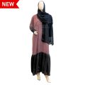 Arabic Saudi Daraz best seller cuffed sleeves abaya with long maxi style and had adjustable best for girls and women arabic style Bidoonessma Arabic Saudi Abaya Elegant Decent look Abaya for Gift Girls with scarf with Decent Leather Patch. 