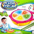 Electronic Musical Flash Drum Toy with 5 Visual 3D Lights for Kids. (Multicolor). 