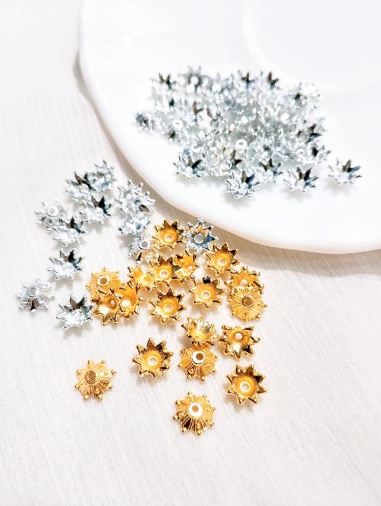 200Pcs%20Bead%20Caps%209x3.5mm%20Gold%20&%20Silver%20Plastic%20Flower%20Bead%20Caps%20for%20Jewelry%20Making%20%7C%20DIY%20Craft%20Accessories%20for%20Necklace,%20Bracelet,%20Earrings,%20Beading%20Supplies%20-%20Image%208