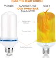 LED Flame Effect Light Bulbs with Single Mode - 3W Flicker Flame Light Bulb E26/E27 - Standard Base (2 Pack) - Flickering Light Bulbs - Orange Fire Light Flame Bulb for Indoor/Outdoor/Christmas/Home. 