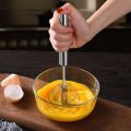 New Manual Egg Beater Stainless Steel Semi Automatic Rotary Kitchen Accessories Tools. 