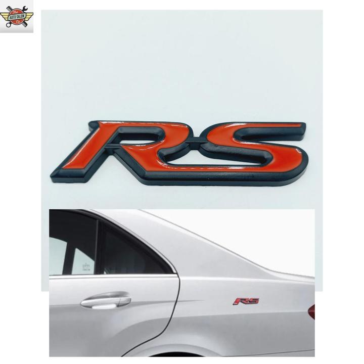 3D RS Logo Metal Emblem Badge Decals Car Sticker