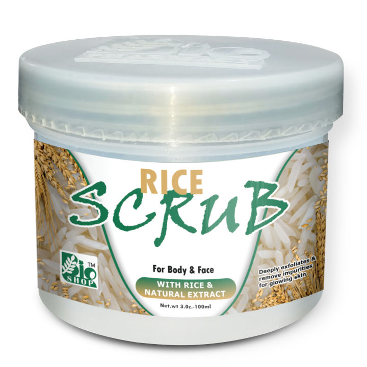Rice Face Scrub Suitable for All Types Skin suitable for both Men & Women | Organic Rice Scrubs Deep Hydration
