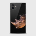 iPhone 11 Pro Cover - SkinLee HQ Square Infinity Glass Case - Abstract Rhino - SKINLEE-442-1-1002-378. 