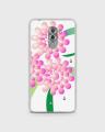 Honor 6x Case Cover Hybrid Soft- Huawei  Pink Flowers Paint- 1cover2553. 