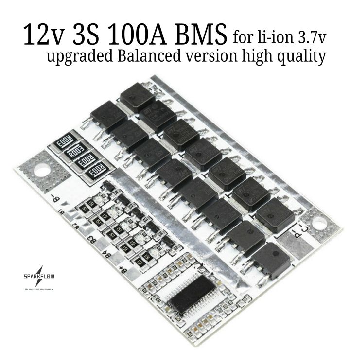 3S 100A BMS 12v bms 12.6v 11.1v for lithium battery 3s/4s/5s Bms 12v 16.8v 18v 3.2v 100a Bms For Lifepo4 Lithium Iron Phosphate Lithium Battery Protection Circuit Board Li-polymer Balance Charging 3S BMS 12V 100A Li-ion LMO lithium 3.7v in pakistan