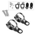 Holder Universal Black Fork Clamp Turn Signal Metal For 30-45mm 190*45*30mm Headlight Motorcycle. 