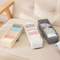 【BestGO】5 Grids Wardrobe Storage Box Basket Sock Storage Box Underwear Organizer Bra Underwear Storage Box Plastic Container Organizer. 