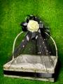 Elegant Gift Basket with Black net Wrap and beautiful flower Best for Birthday/Anniversary/Wedding/Gift By Maxify Store. 