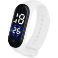 M4 Digital LED Touch Electronic Watch Bracelet 50M Waterproof Men Women Sports Watches Glass Dial Silicone Wristwatch With Box. 